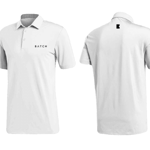 White BATCH Golf Shirt 136827