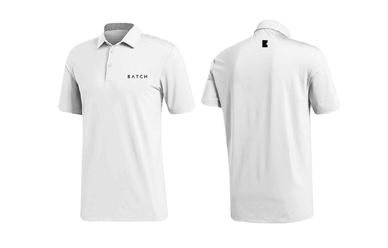 White BATCH Golf Shirt 136827